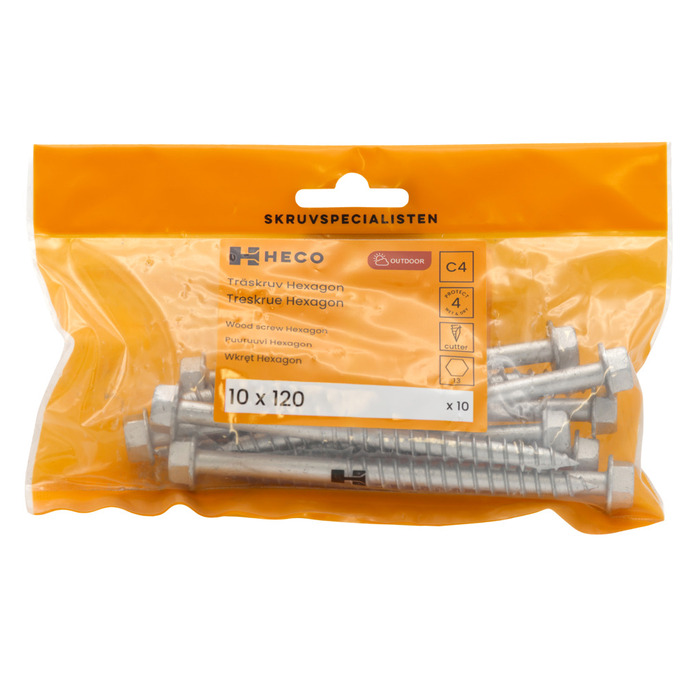 Träskruv Protect 4 10 x 120 mm 10-pack Heco